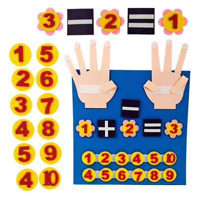 Montessori Educational Toy. Finger Counting Math Manipulative. Math Center.