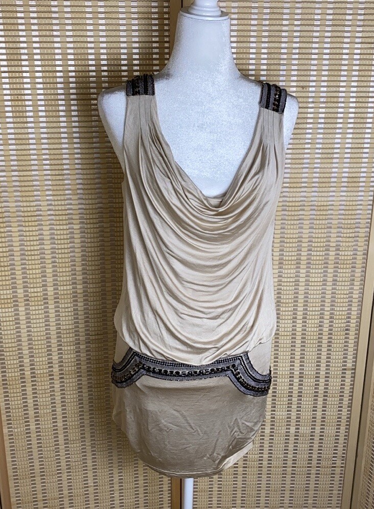 beige tank top dress Bebe Sequined Embellished Drop Waist Size Small Style with chunky boots Auburn Dreamscapes Evermore Bridal Black Friday Color:Light Blue Leather