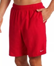 Nike Men's Essentials Solid Lap 9" Volley Swim Shorts - University Red - M