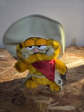 Vintage Plush Garfield Cowboy "Move Over Duke" Dakin 1978 1981 Chaps Hat Bandana