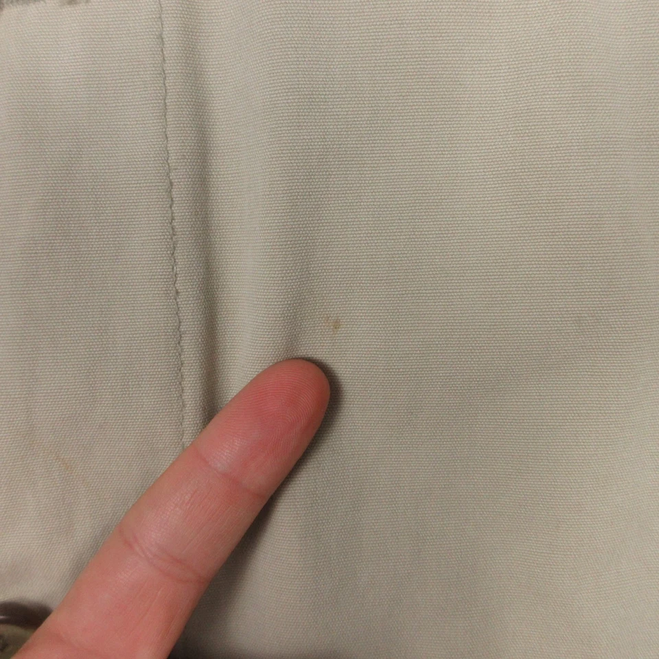 Vintage Chore Coat Mens Large Beige Club Room Jacket Flannel Lined Corduroy FAIR - Image 3 of 4