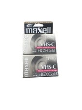 Maxell TC-30 62m HGX-Gold VHS-C Premium High Grade Tape 2-Pack Fast Shipping