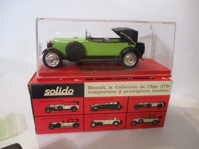 Vintage Solido Models 1926 Hispano Suiza  1:43 Scale Diecast  w/Box & Case