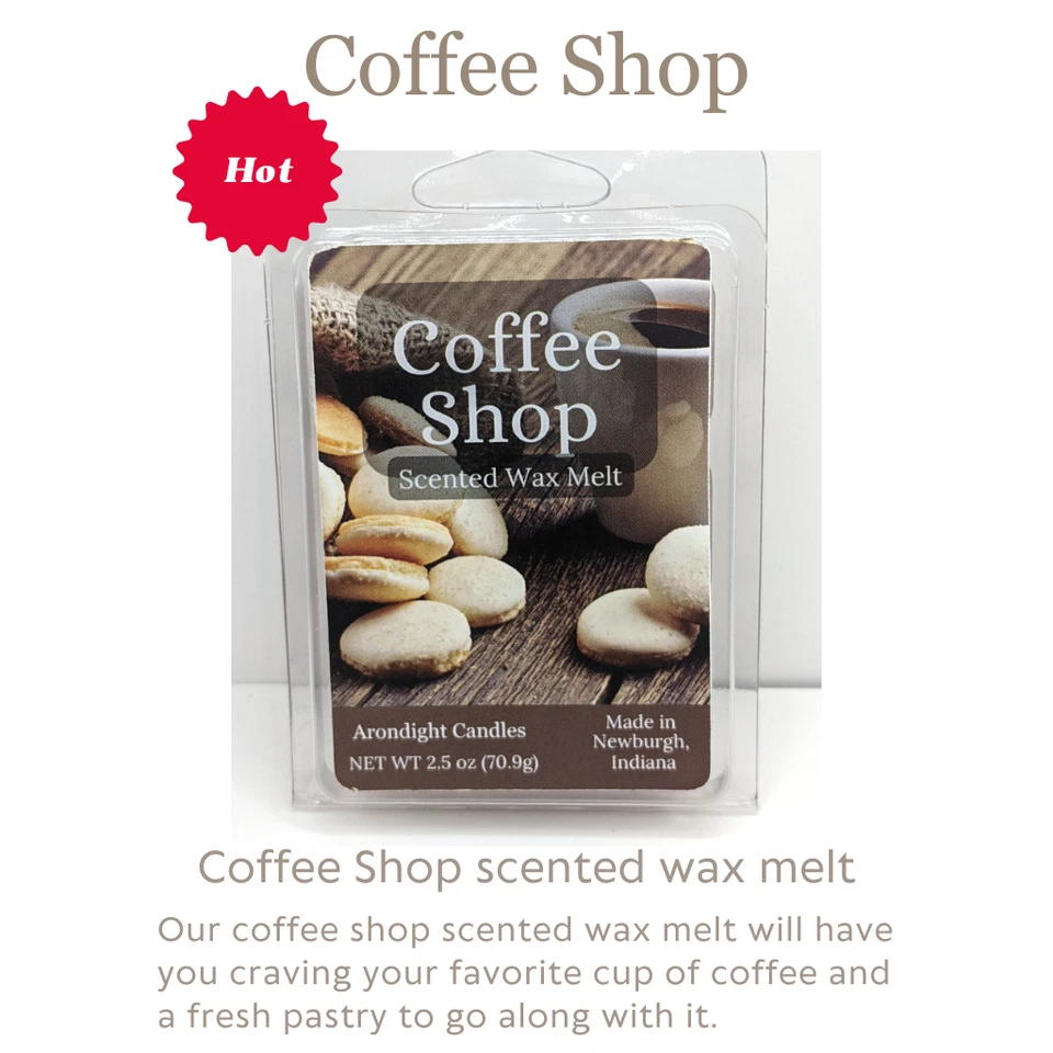 Lote de 3 tartas de cera perfumada para café 100 % cera de soja fragancia para el hogar cafetería Foto 2 de 4