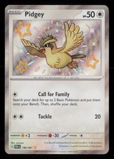 Pidgey Holo Shiny Rare SV: Paldean Fates 196/091 NM on eBay