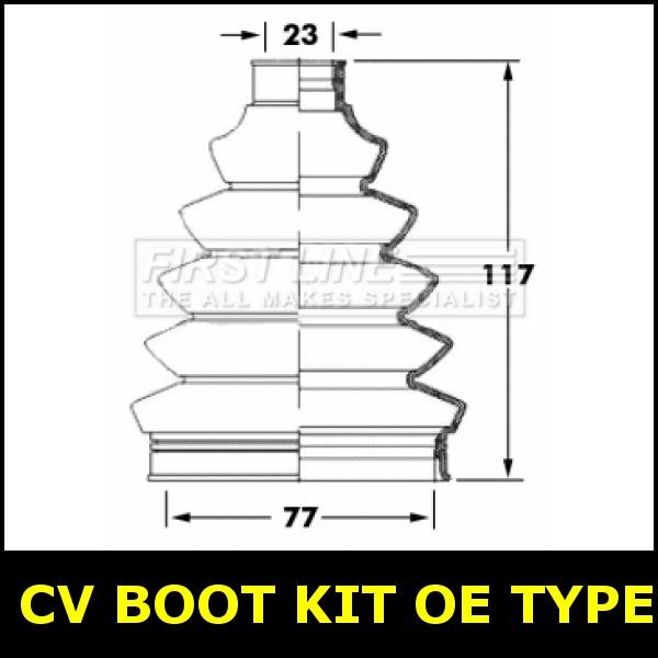 CV Boot Kit OE Type Front Left Outer Fits CITROEN C3 I 1.4 1.6 FC FN HB 6935