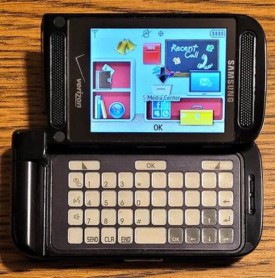 Samsung Zeal SCH-U750 - Black ( Verizon ) Super Rare Dual Flip