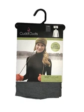 Cuddl Duds Women's Turtle Neck Top Medium Charcoal Grey Softwear w/Stretch NEW