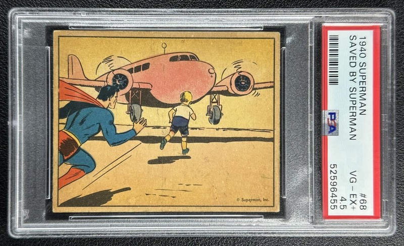 SAVED BY SUPERMAN PSA 4.5 1940 GUM INC #68 ROOKIE RC 6455