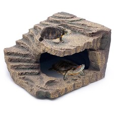 Large Turtles Basking Platform,Resin Reptile Hideouts Cave Habitat Decor,Tort...
