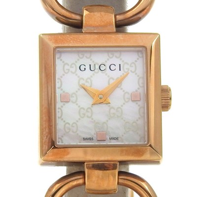 Gucci Interlocking G Tourbillon 120 Square Damenuhr Quartz GP Waterproof Fro