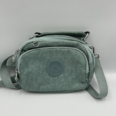 BOBO XIUXIAM Teal Nylon Crossbody Bag