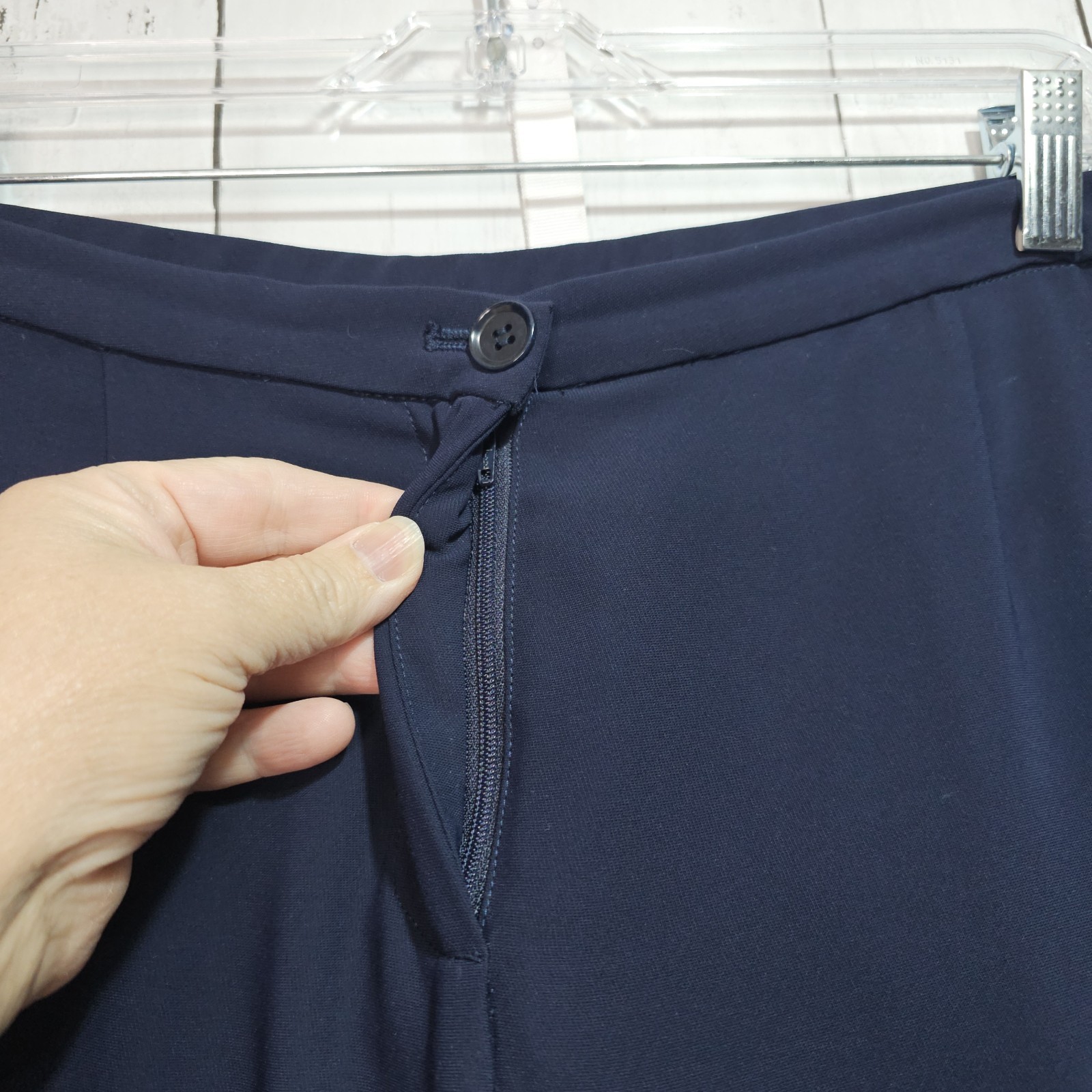 Pendleton Solid Blue High Rise Polyester Trouser … - image 3