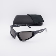 New Balenciaga BB0202S 001 Black/Grey 64-16-130 Sunglasses
