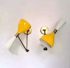 Italian Brass Wall Sconce Stilnovo Lamp Fixture Mid century Modern Wall Light