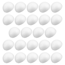 24 Pcs Handmade Foam Hemisphere Half White Balls for Crafts DIY Supplies