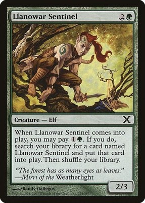 TCG - Played Llanowar Sentinel 275 C 10E 10th Edition