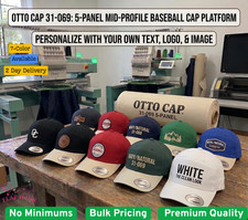 Personalized Name,logo,Image 5 Panel Mid-Profile Baseball Cap Otto Cap 31-069