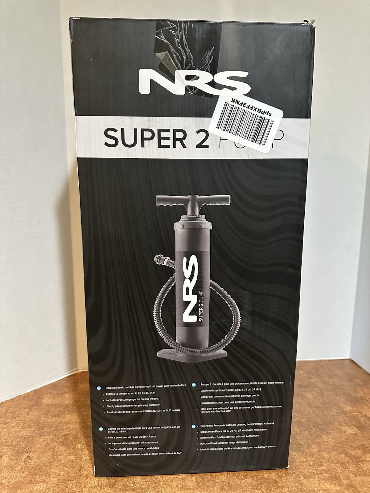 NRS Super 2 Pump Paddling Rafting Water Sports Pump - 25psi -Original Box