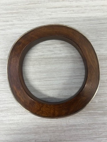 Silpada gewellter Rosenholz Armreif Armband mit Etui B1662 Sterlingsilber Holz 7,75"