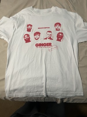 Brockhampton Ginger Graphic T-Shirt Men's White Tour Merch Rap Tee