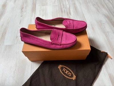 Mocassins en peau rose "Tod's" - Pointure 36 - Photo 1/4