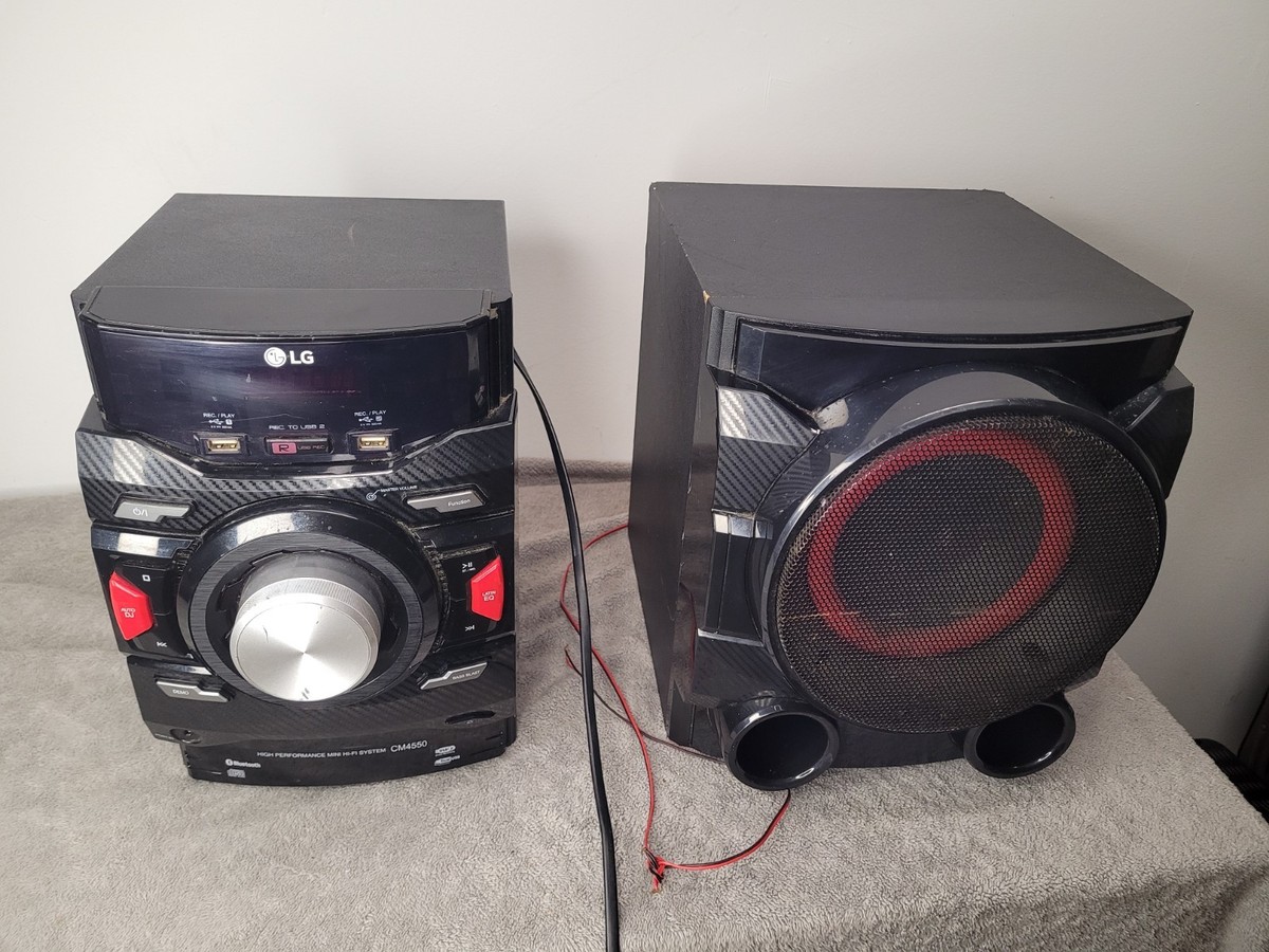 LG CM4550 700W Bluetooth Mini Audio Shelf System Black for sale