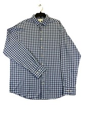 Peter Millar Summer Comfort Men s XL Button Down Dress Shirt Blue Plaid