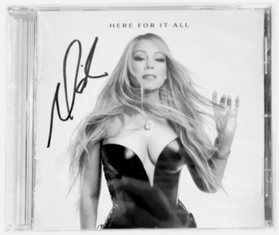 MARIAH CAREY SIGNED AUTOGRAPHED 2025 HERE FOR IT ALL SIGNED INSERT