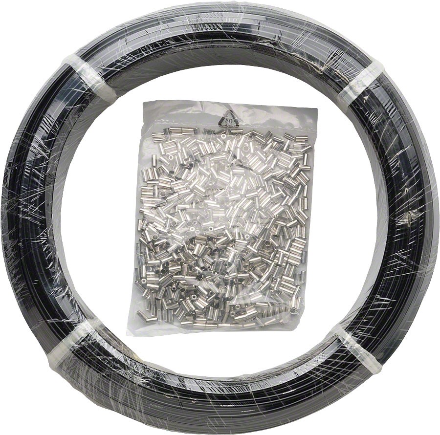 Тормозной корпус Jagwire 5 мм черный, Объемная катушка длиной 200 м с торцевыми крышками - Сталь