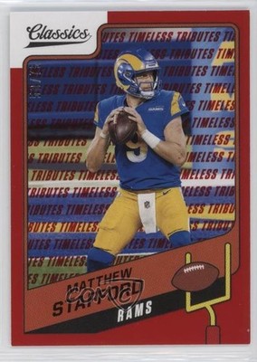 2021 Panini Classics Timeless Tributes Red 50/75 Matthew Stafford #78 1h7f