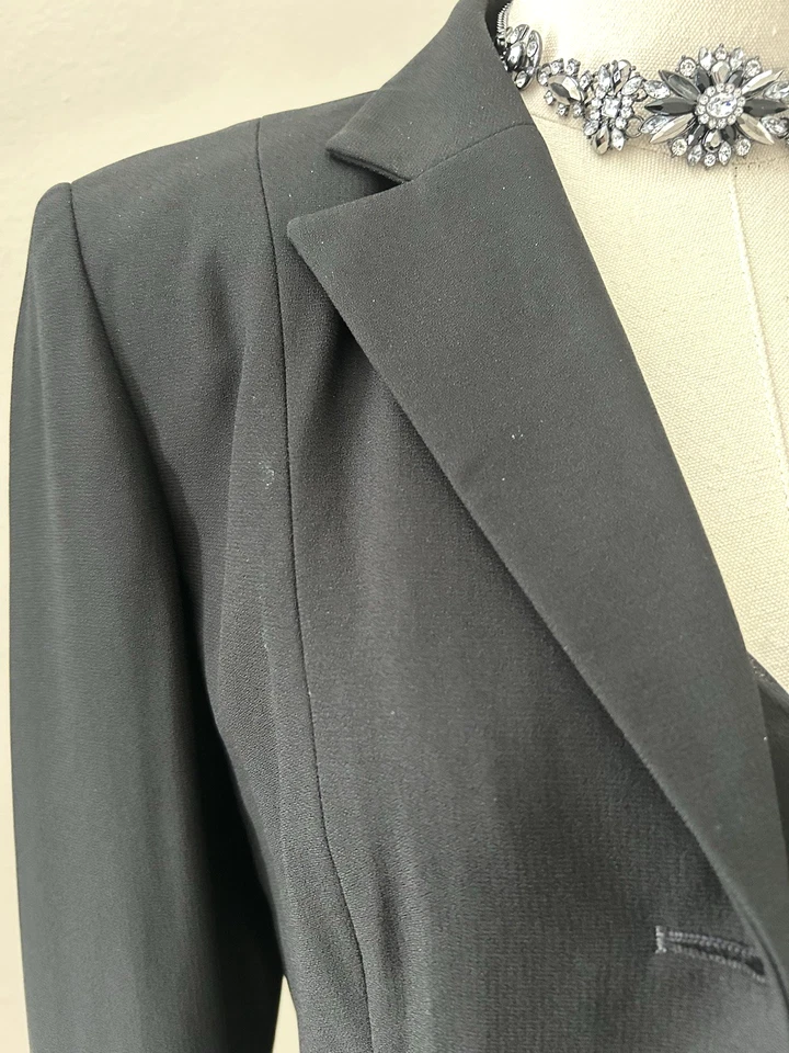 Chaqueta Blazer Barami Para Mujer Negra Talla 6 Clásica Carrera Ropa de Trabajo Foto 4 de 4