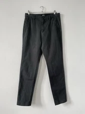 A.P.C. Cotton Tapered Slim Washed Black Chino Pants Dress Trousers Men's Size 30