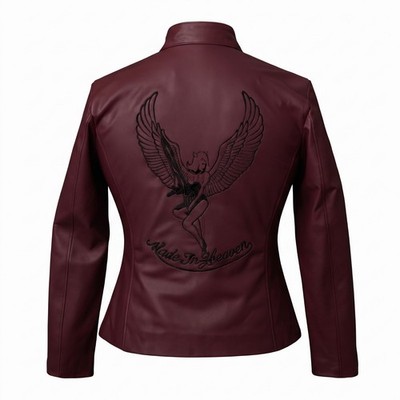 Claire Redfield RE2 Leather Jacket - Resident Evil 2 Red Biker Jacket for Gamers