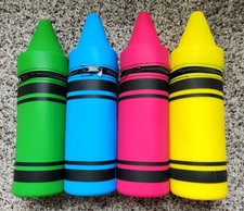 Crayon Shaped Zipper Silicone Pencil Pen Cray...