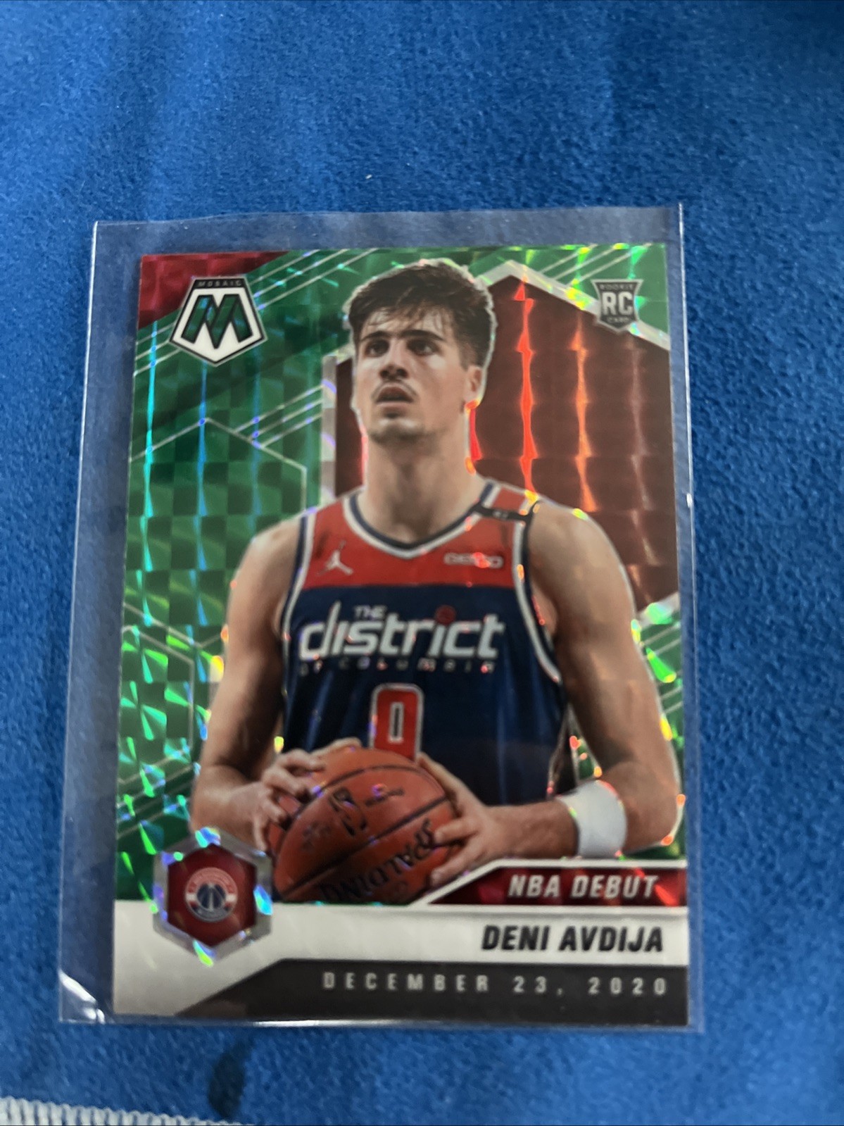 2020-21 Panini Mosaic - NBA Debut Deni Avdija #272 Green Mosaic Prizm (RC)
