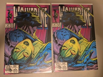 Wolverine #57- July 1992 Death Of Mariko Yashida Key MARVEL COMIC 2 Copies 