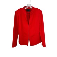 Lafayette 148 New York Macie Jacket Blazer Red Wool Blend Size 14