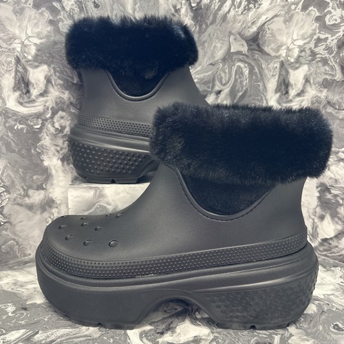 Stivali Crocs Stomp foderati in pelliccia da uomo taglia UK 9 EU 43 #REF305 - Foto 5 di 5