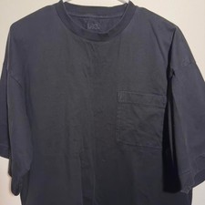 Black cotton crew neck t-shirt with pocket size L/XL