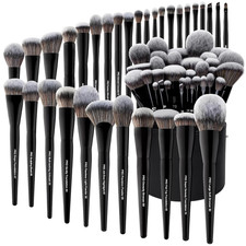 32Pcs PRO Grade Makeup Brushes Set with Super Large Holder, Premium Ultra-Soft S