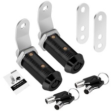 2 Pack Black RV Storage Cam Cabinet Locks Keyed Alike 1.5 Inch Manual