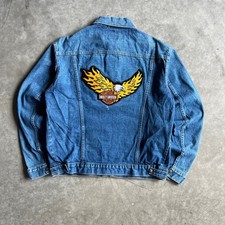 Vintage Big Harley Davidson Patch Denim Jacket