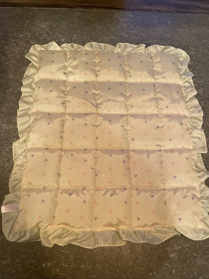 AMERICAN GIRL Bitty Baby Bedding Heart Flower Quilt & Bumper Crib Blanket - Image 4 of 4