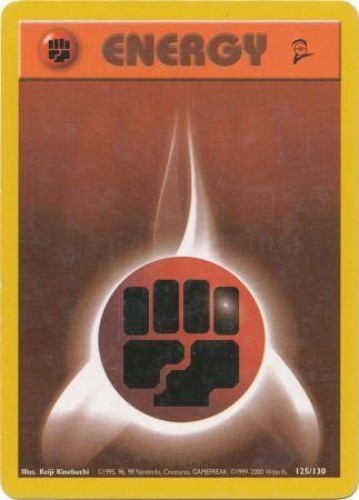 Pokemon Card - Base 2 Set 125/130 - FIGHTING ENERGY (common) - NM