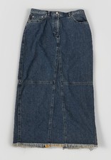 Ralph Lauren Jeans Co Denim Maxi Skirt VTG 90s 12 Heritage Quiet Luxury Western