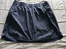 Calia Blue Nylon Skort Pull On Womens Size Medium Zip Pocket