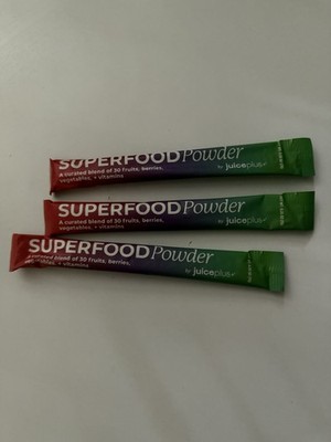 Juice Plus Super-Food Powder Packets (3) Single Serve Pouches Exp 2026 
