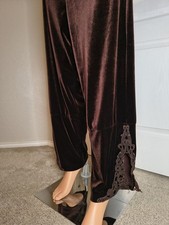 Vintage Velvety Lace Cottagecore Farmhouse Artsy Cowgirl Women's XL Pants -DP25