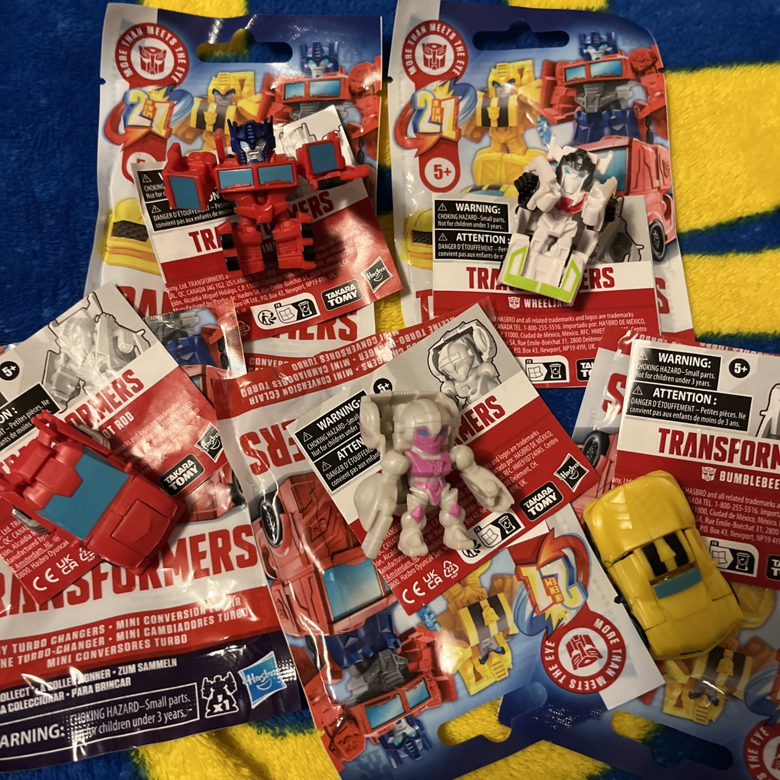Transformers Tiny Turbo Changers. Lot Of  5. Arcee, Optimus,